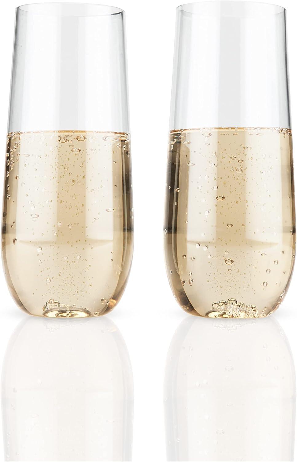 True Flexi Champagne Flutes, Drinking Glasses, Drinkware, 8oz, Set of 1