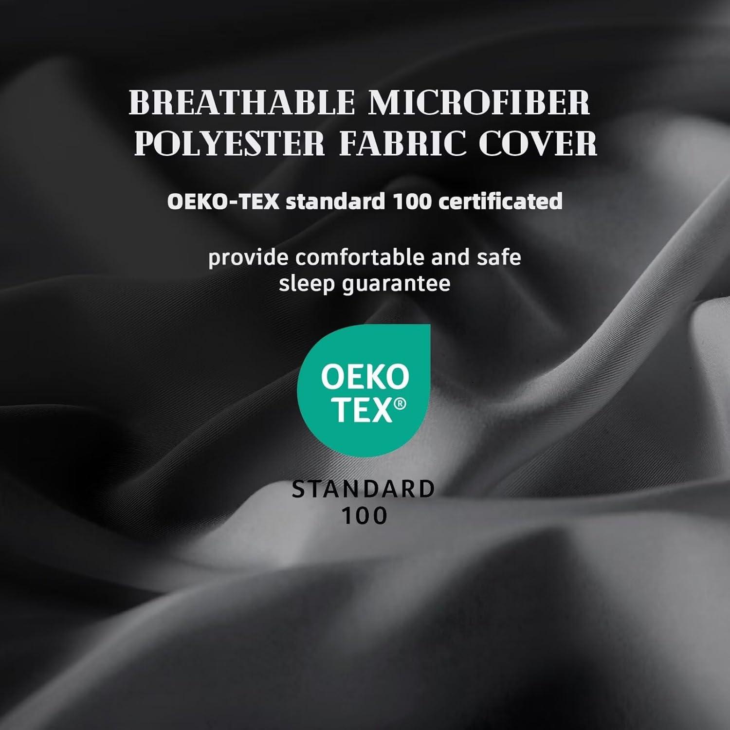 DOWNCOOL Comforter King Size, Reversible Duvet Insert,Black/Grey All Season Blanket, Lightweight Quilt, Down Alternative Hotel Comforter with Corner Tabs (Black/Gray, King 102x90 Inches)