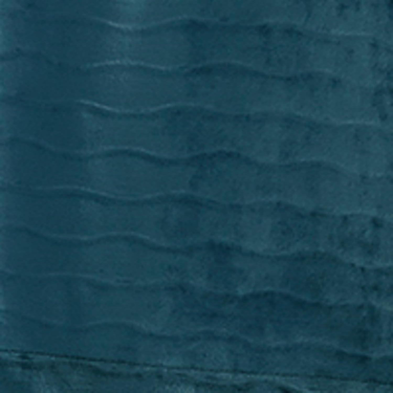 Martha Stewart Martha Stewart Wave Embossed Blue Curtain Panel Pair (Set of 2)