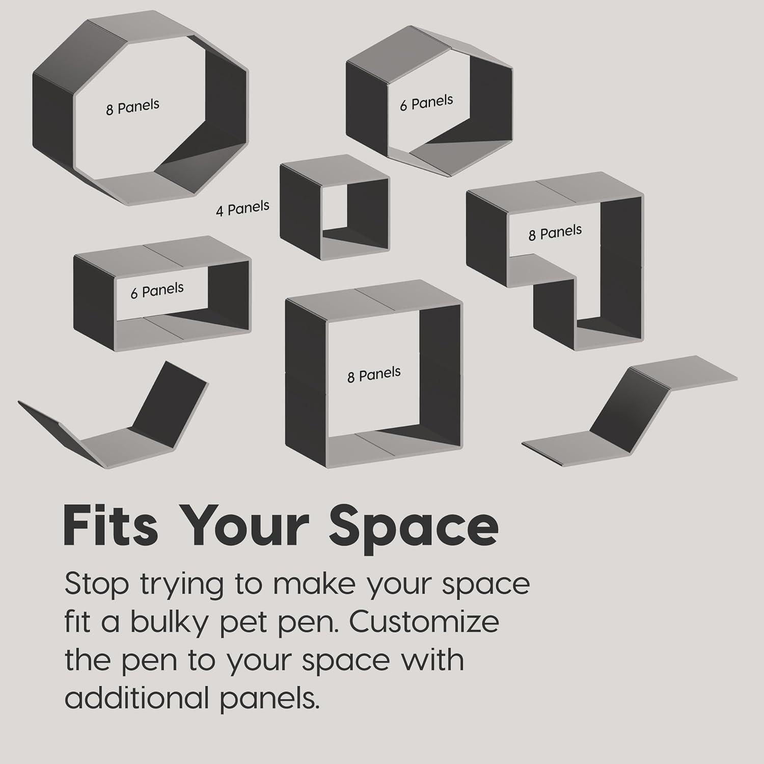 34.25'' H 8 Panel Exercise Pen With Door