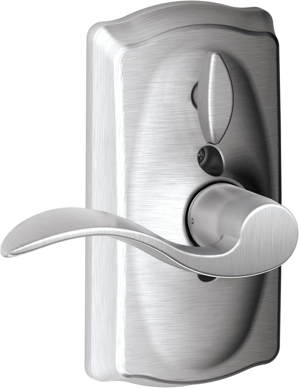Schlage FE595 Camelot By Accent Keypad with 16211 Latch 10063 Strike Entry Flex-Lock Electronic Keypad with 16211 Latch 10063 Strike Satin Chrome Finish