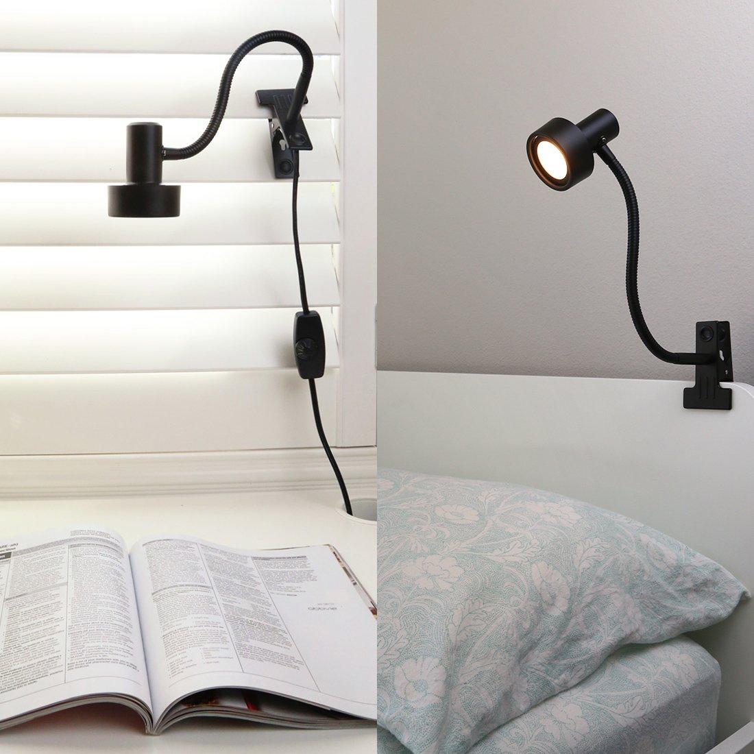 O’Bright Luxor - Dimmable LED Desk Lamp with Gooseneck (Aluminum-Clip on)