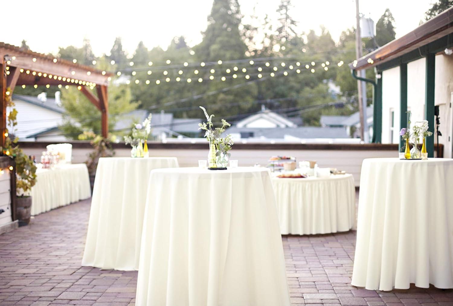 10 Pack Beige Tablecloth 60x102 inch Polyester Fabric Tablecloths for 6 Foot Rectangle Tables Wrinkle Resistant Linen Tablecloth Washable Table Covers for Party Wedding Events and Camping