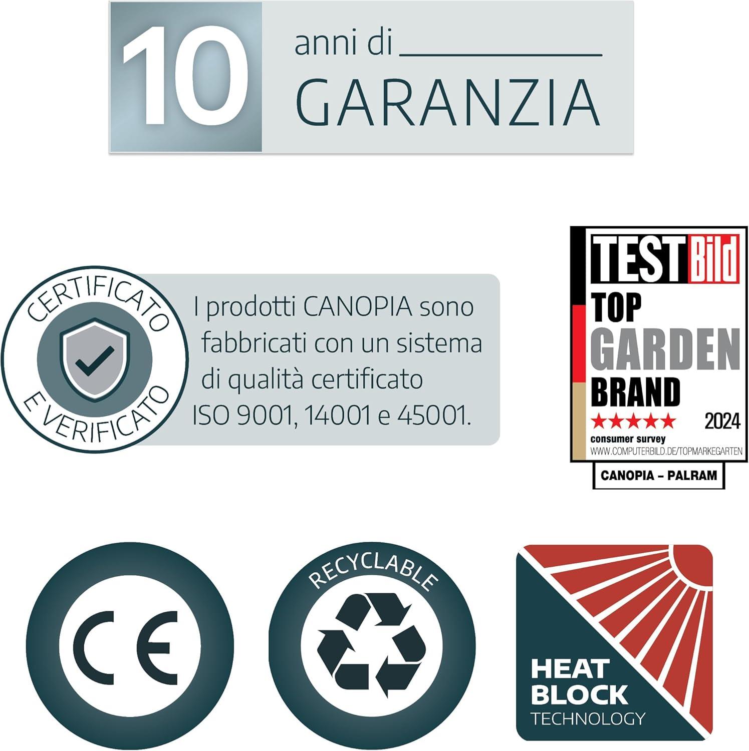 Palram - Canopia Martinique 4300 10' x 14' Polycarbonate/Aluminum Gazebo - Gray/Bronze