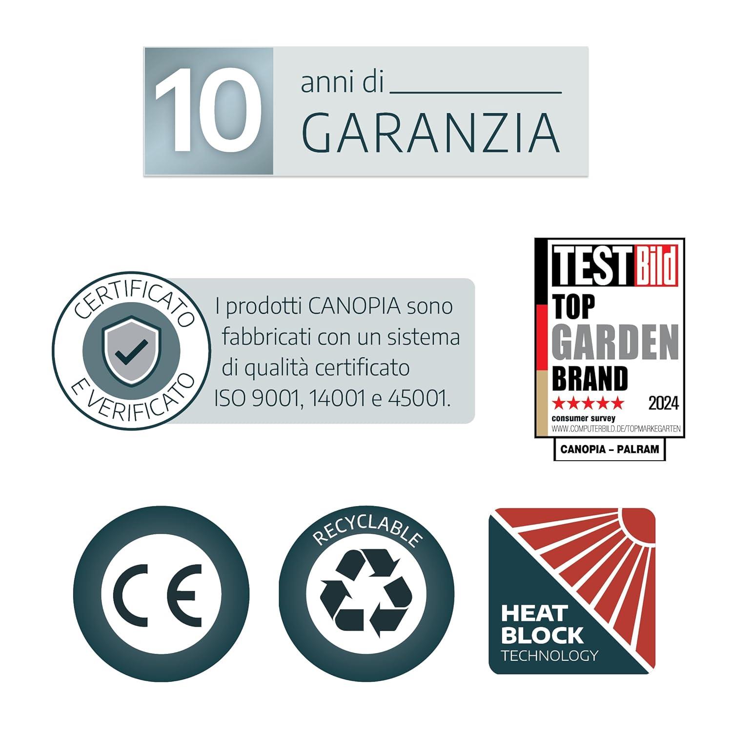 Palram - Canopia Martinique 4300 10' x 14' Polycarbonate/Aluminum Gazebo - Gray/Bronze