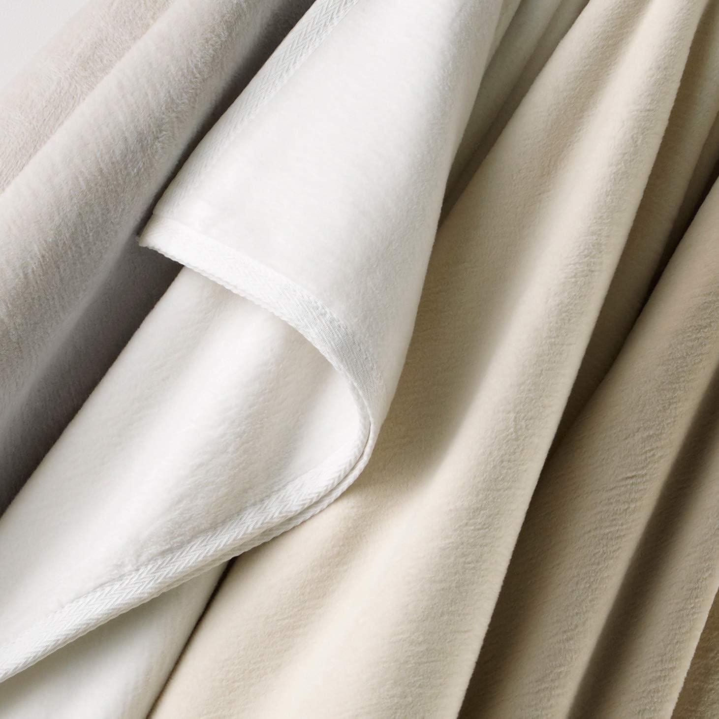 Linen Twin/Twin XL Cotton Blanket with Textured Binding