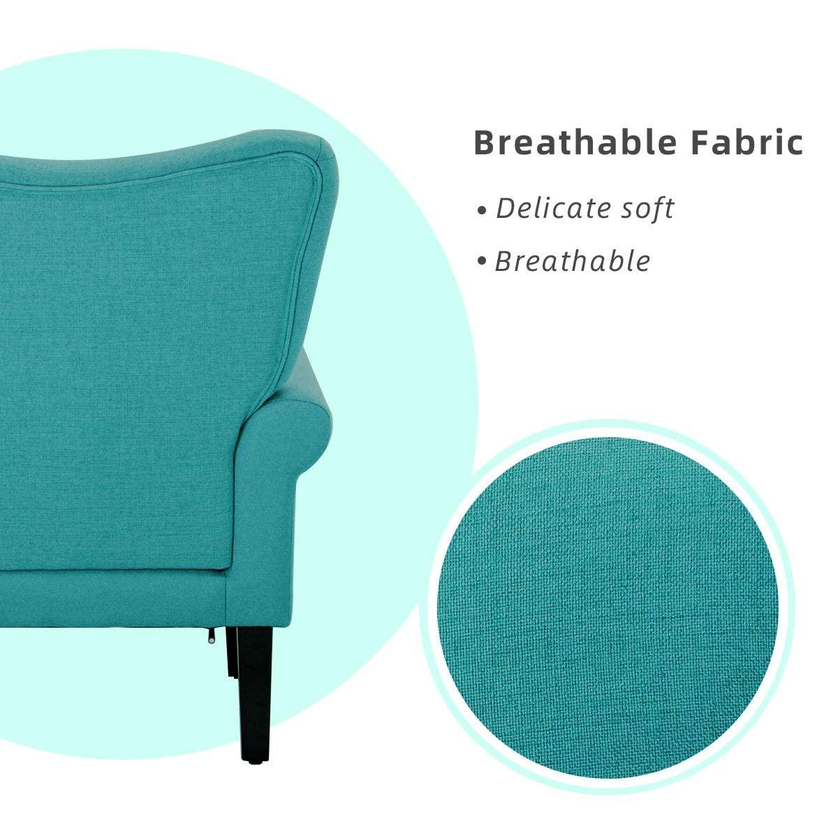 BELLEZE Accent Chair Armchair for Living Room - Allston (Mallard Teal)