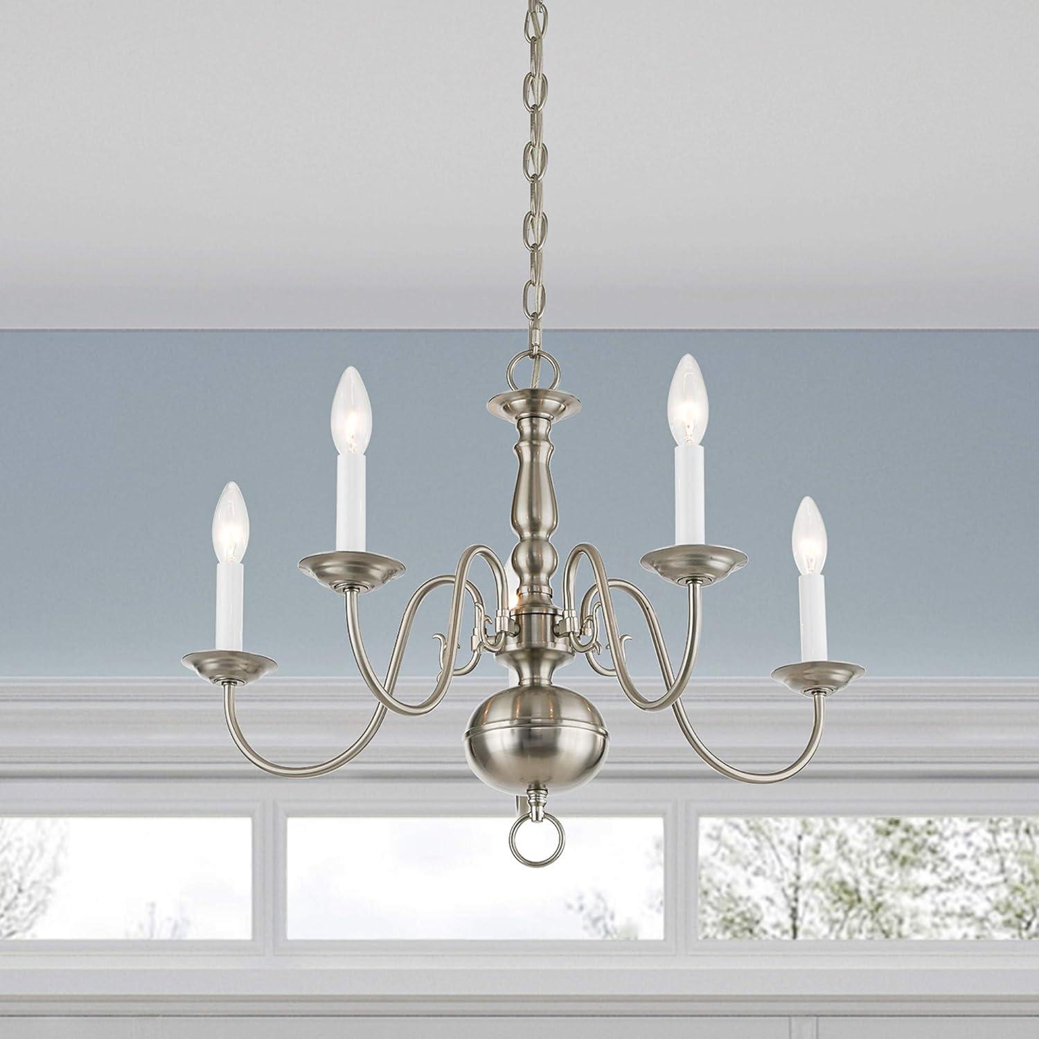 Elegant Williamsburgh 5-Light Bronze Steel Chandelier