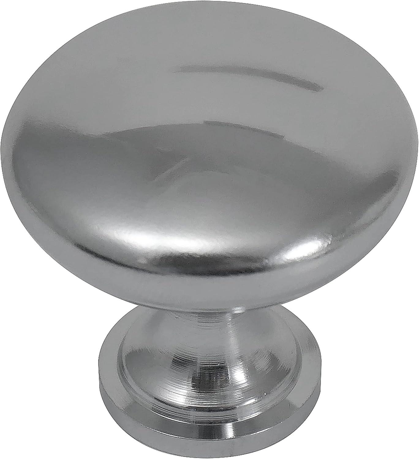 Steel Hollow 1-3/8 in. Polished Chrome Round Cabinet Knob