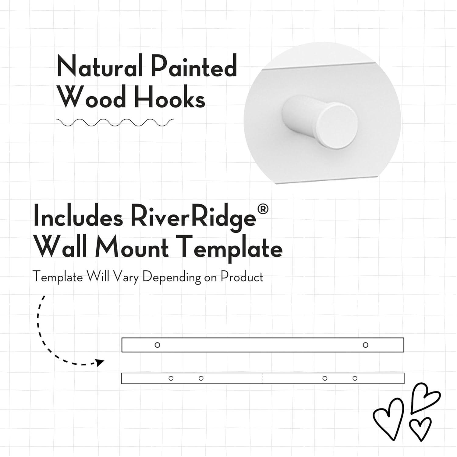 RiverRidge Home RiverRidge Kids Wall Mounted Bookshelf and Toy Storage Organizer for Playroom, Nursery, and Reading Book Nook - White