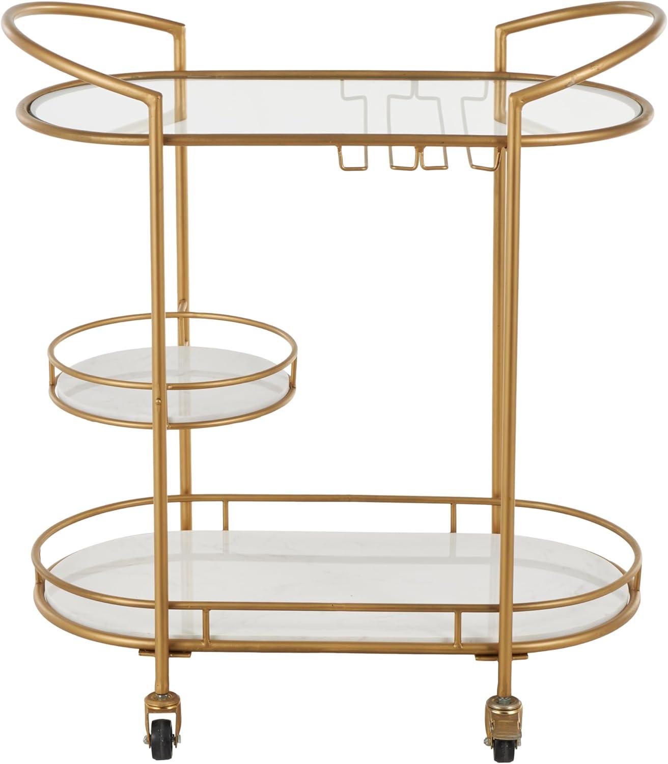 Colette Marble Bar Cart