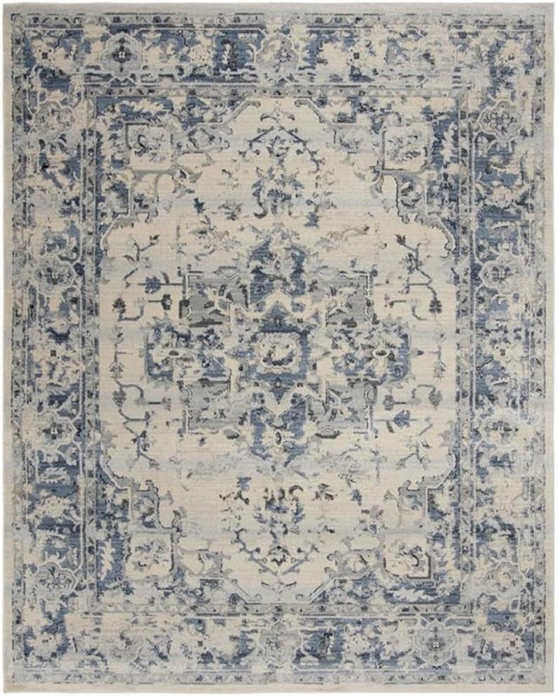 Charleston CHL411 Loomed Indoor Area Rug - Ivory/Navy - 8'x10' - Safavieh