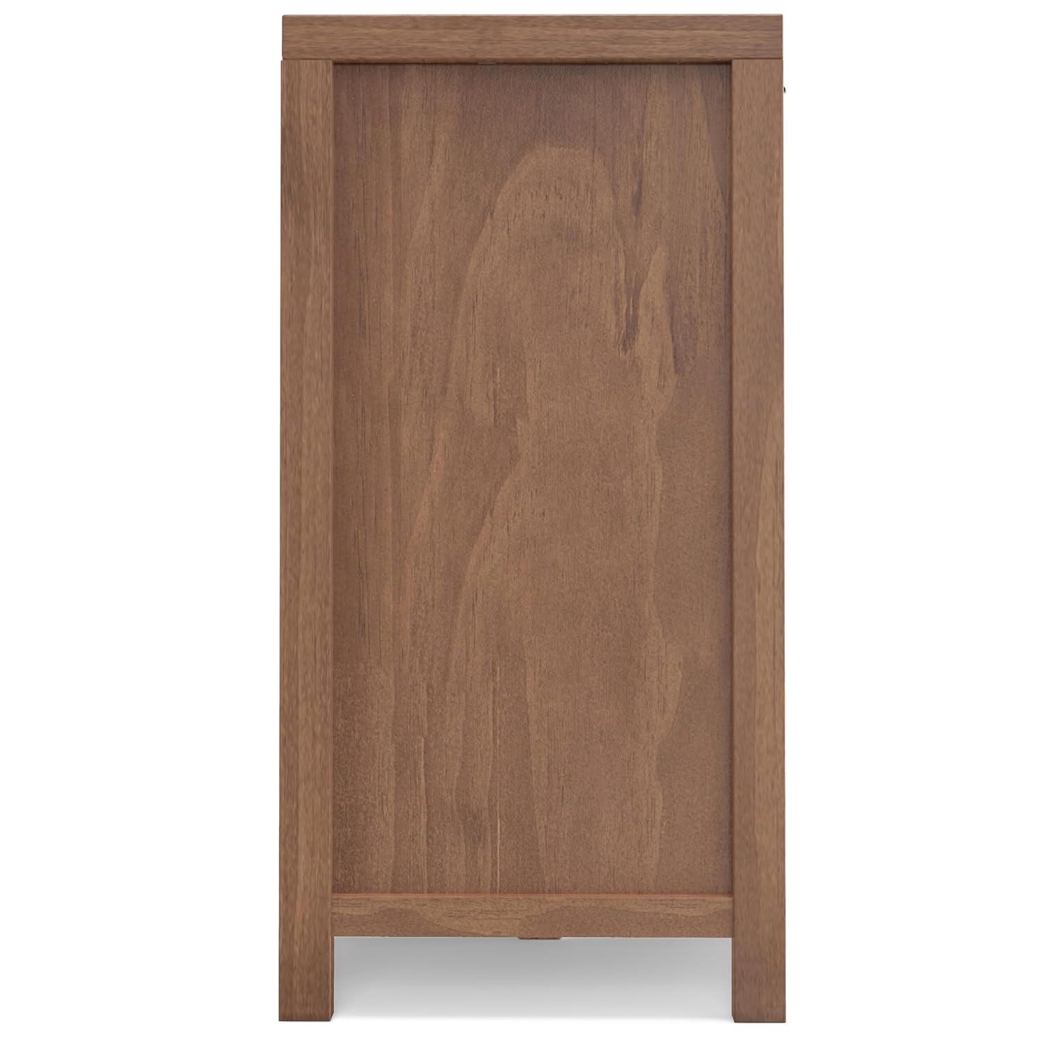 Simpli Home Hollander SOLID WOOD and Pine 54 inch x 18 inch Rectangle Contemporary Sideboard Buffet in Medium Saddle Brown