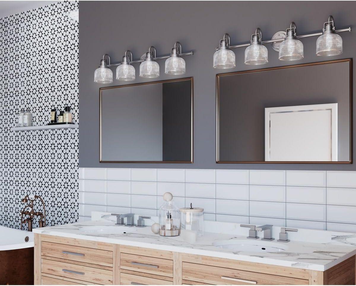 Rosser 4 Light Transparent Dimmable Vanity Light