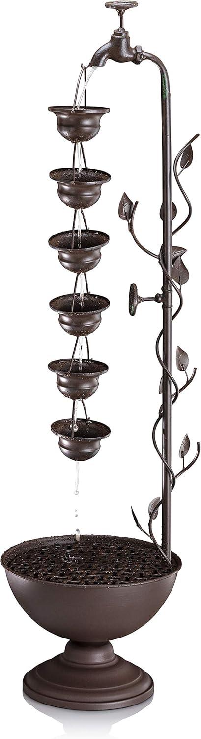 Winston Porter Gertrude Metal Weather Resistant Floor Fountain