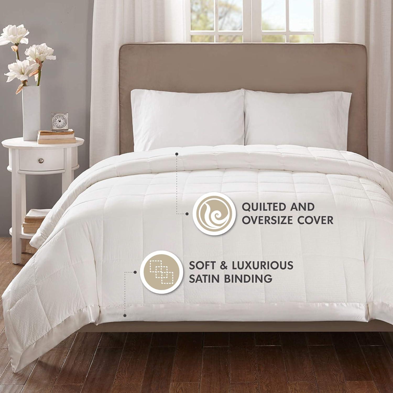 Cambria Oversized Down Alternative Blanket with Satin Trim