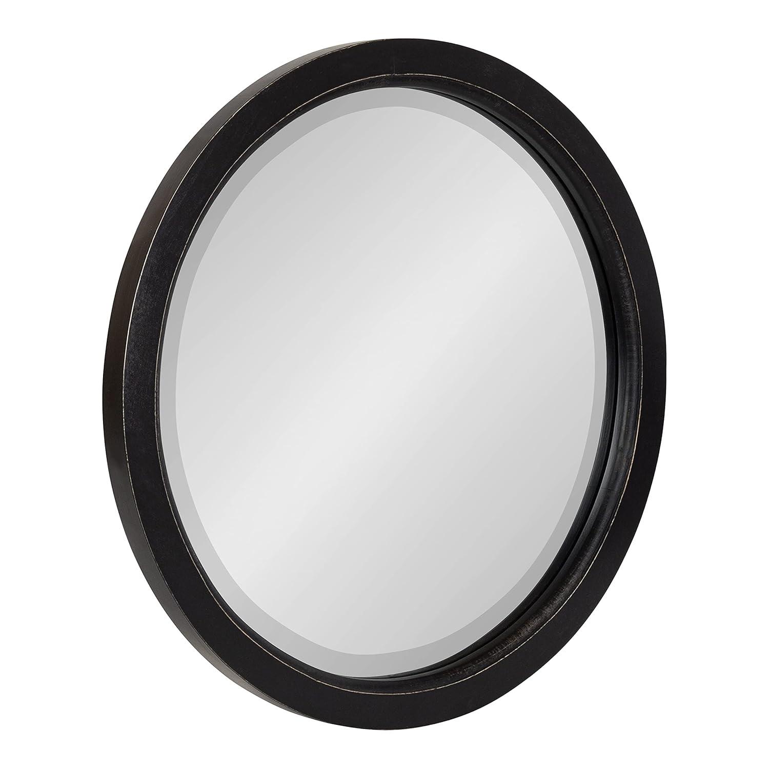 18&#34; x 18&#34; Hogan Round Framed Decorative Wall Mirror White - Kate &#38; Laurel All Things Decor