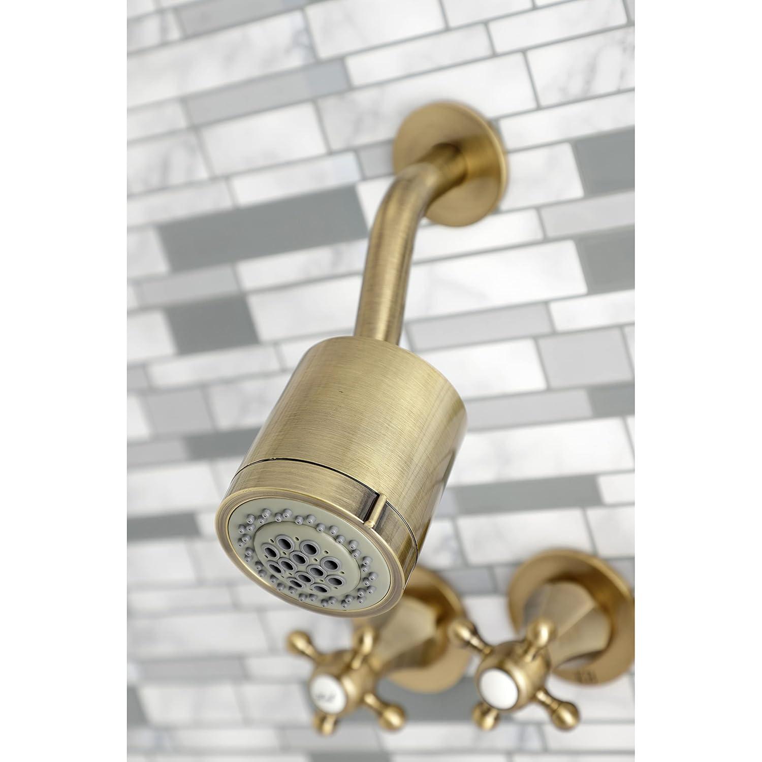 Kingston Brass Metropolitan Triple-Handle Tub and Shower Faucet
