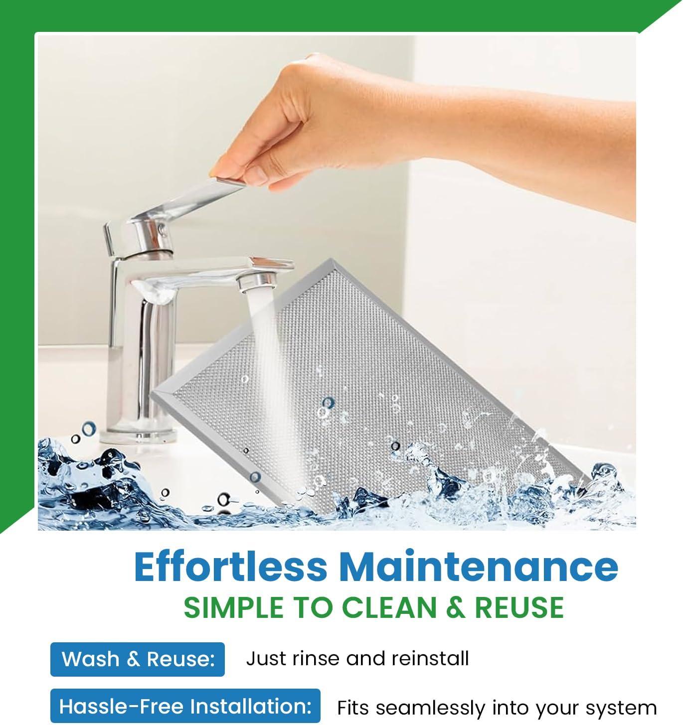 Filter Everything Washable Aluminum Air Filter – 24 x 24 x 1 – Permanent, Reusable HVAC Intake Filter – Heavy-Duty Expanded Aluminum Mesh – Pre-Filter for HEPA or Pleated Filters