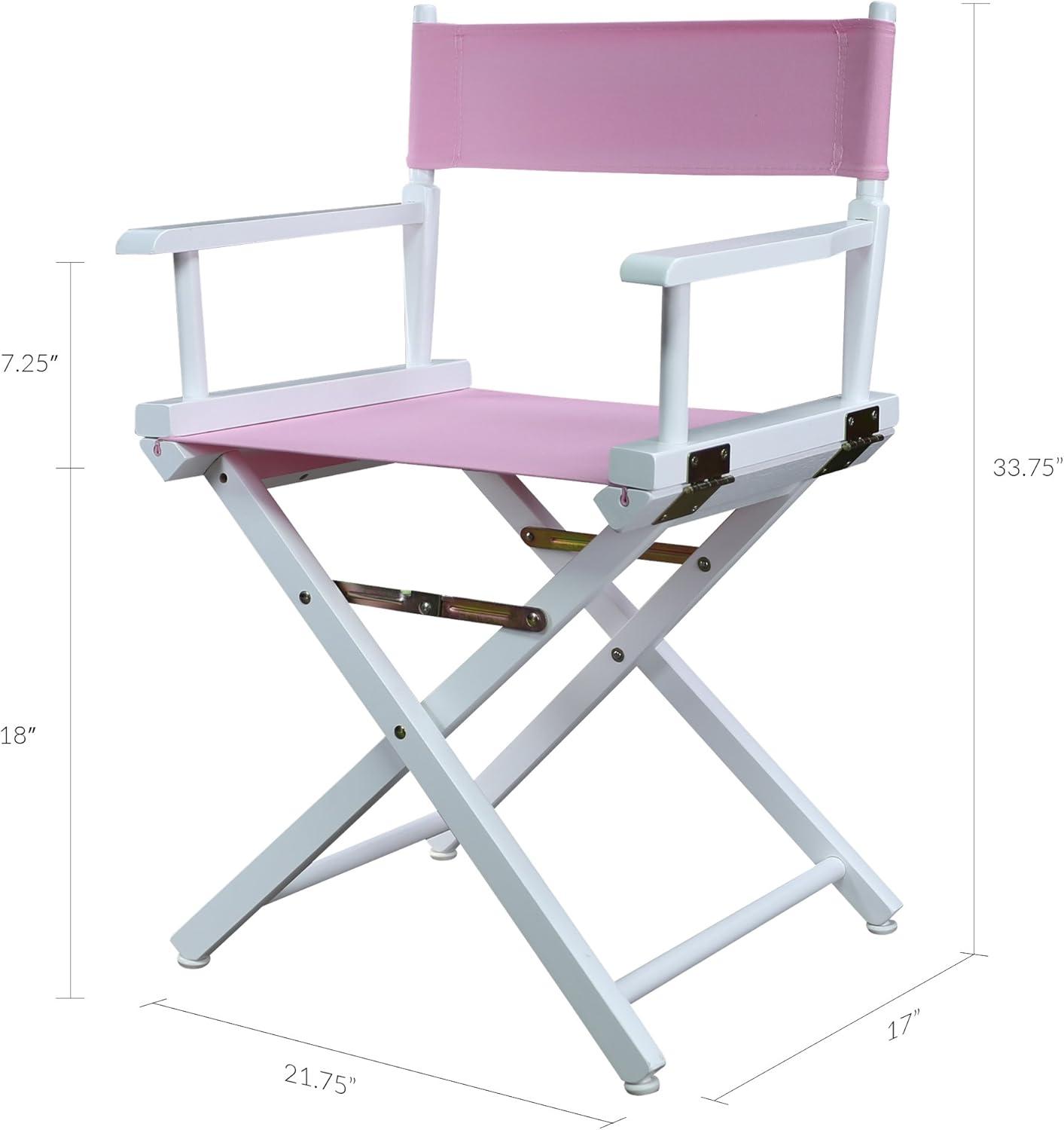 Classic Magenta Canvas Director's Chair with Natural Wood Frame