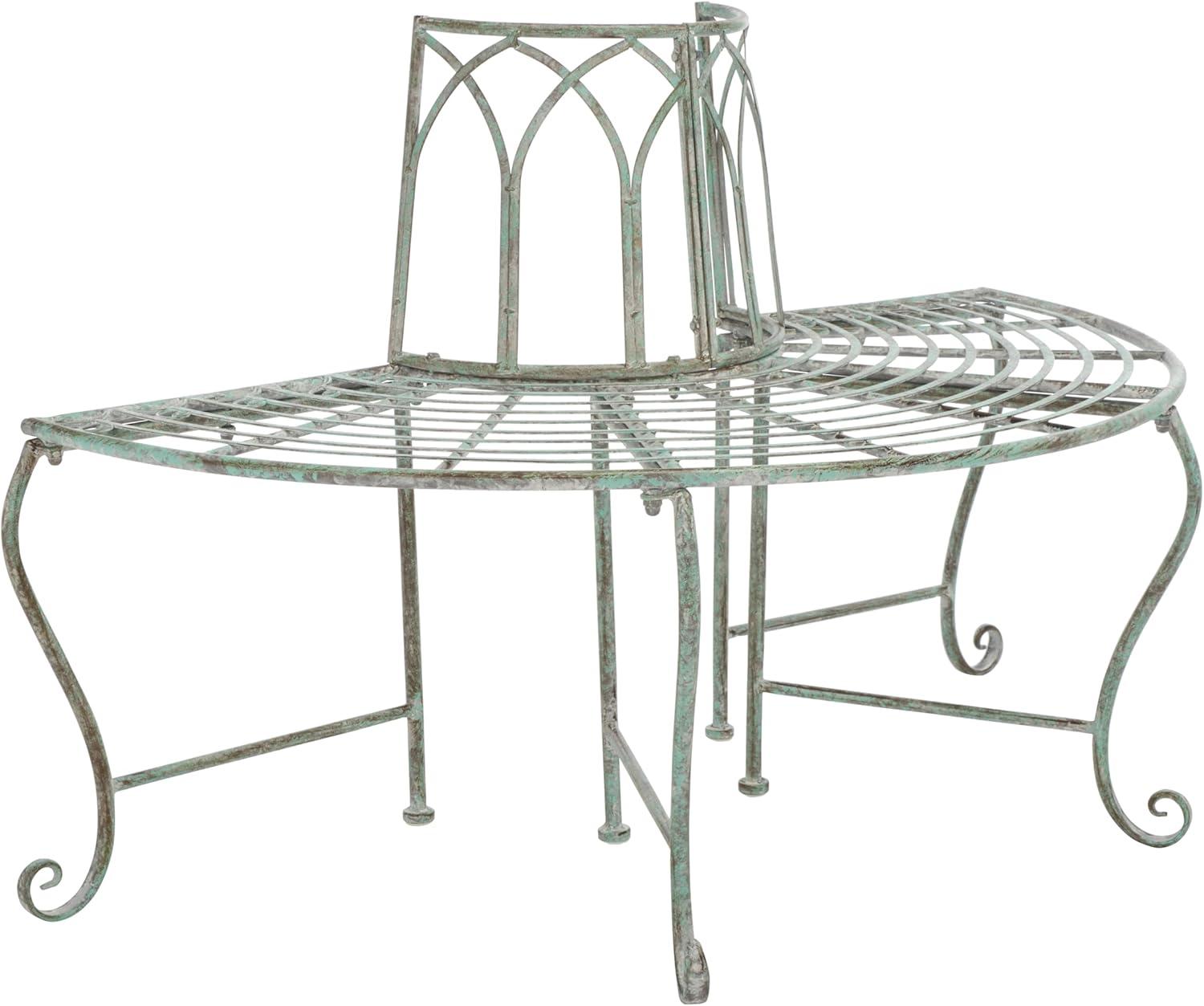 Abia Tree Bench - Outdoor - PAT5018 - Antique Dark Green - Safavieh