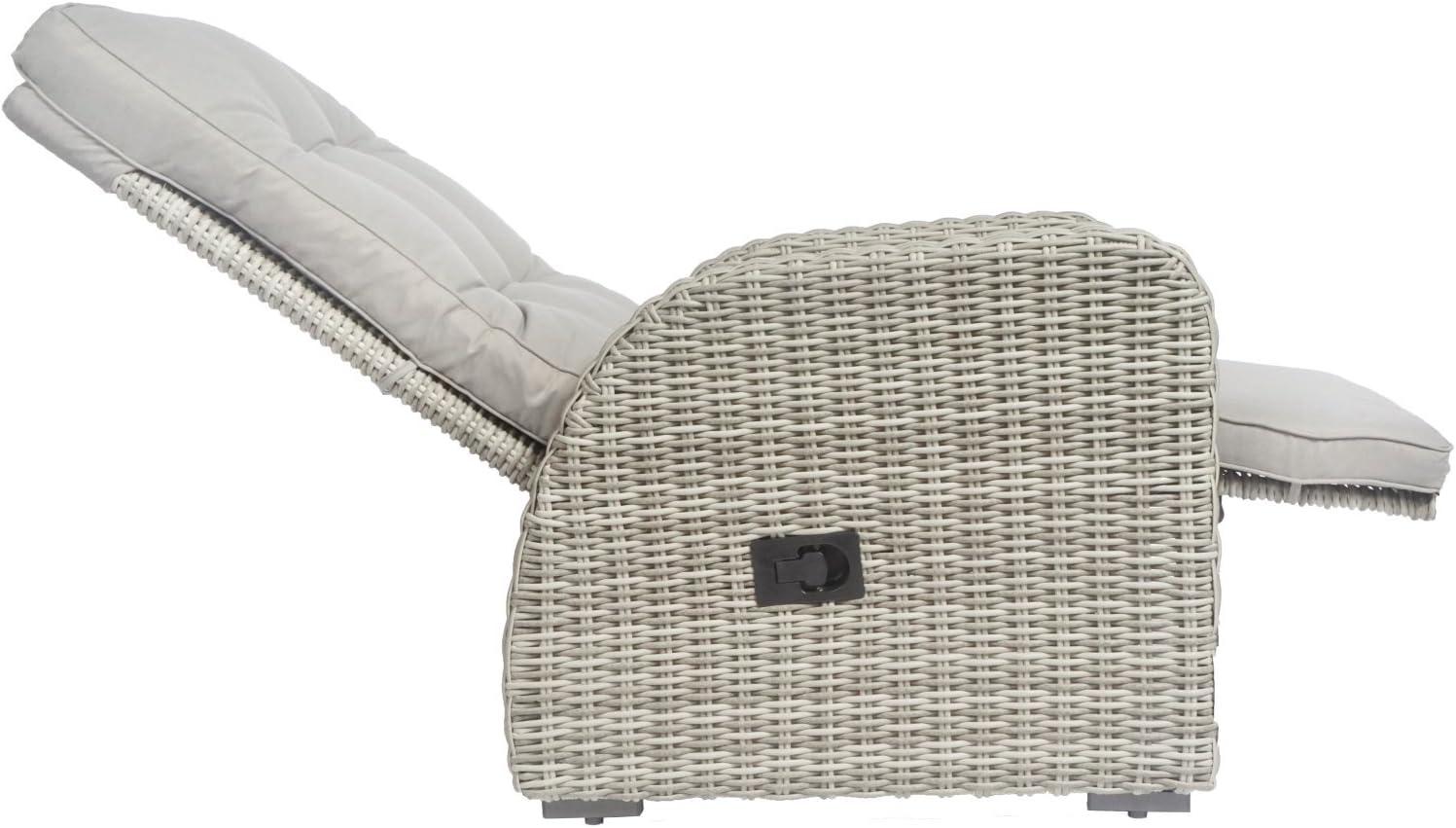 Elle Decor Vallauris 3-Piece Outdoor Reclining Chair Set, Grey