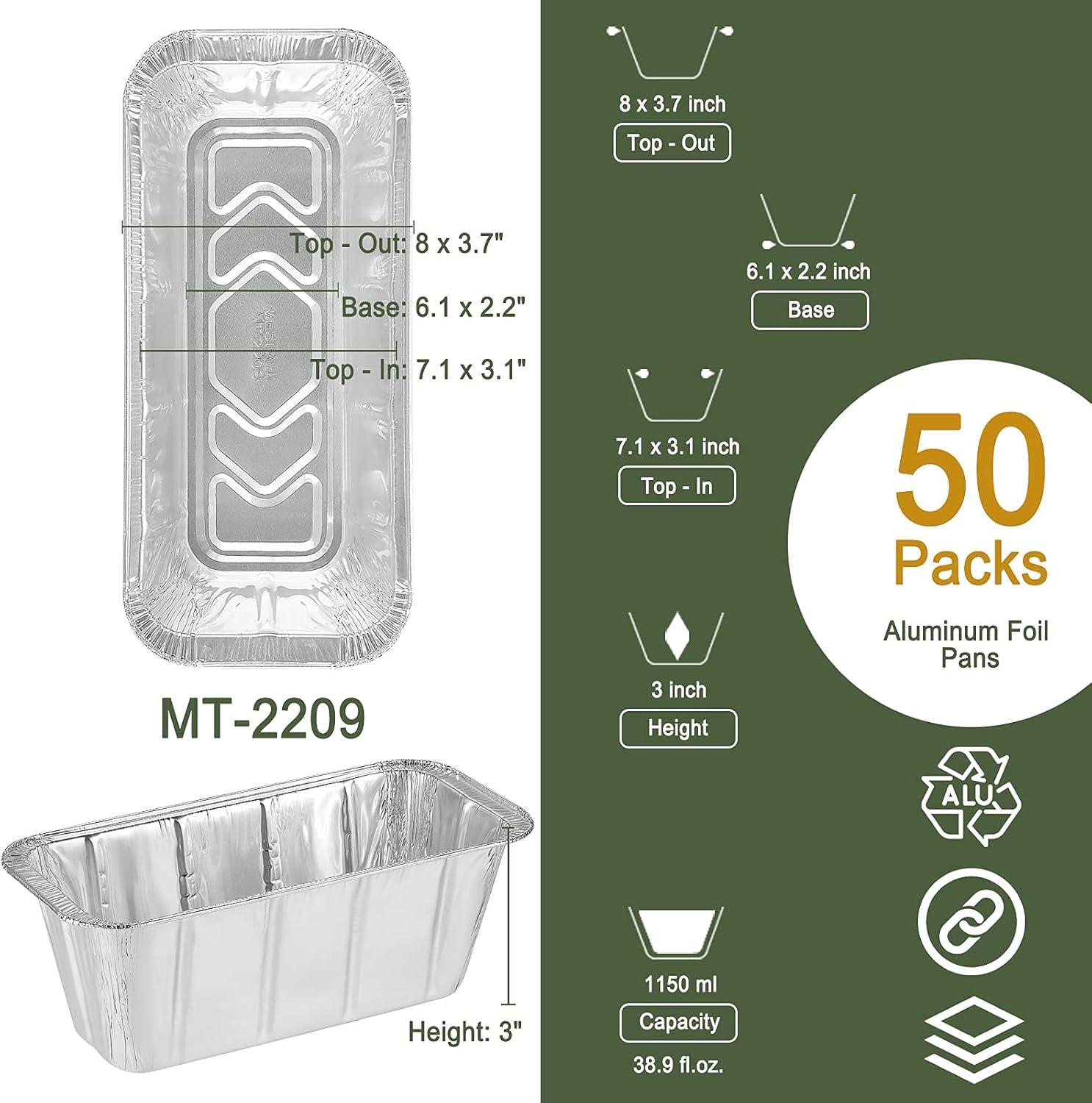 50 Pack Grease Cup Liners for Blackstone 17, 22, 28, 30, 36 Inch Griddle with Rear Grease Cup, Disposable Aluminum Foil Drip Pan, 8 x 3.7 Inch