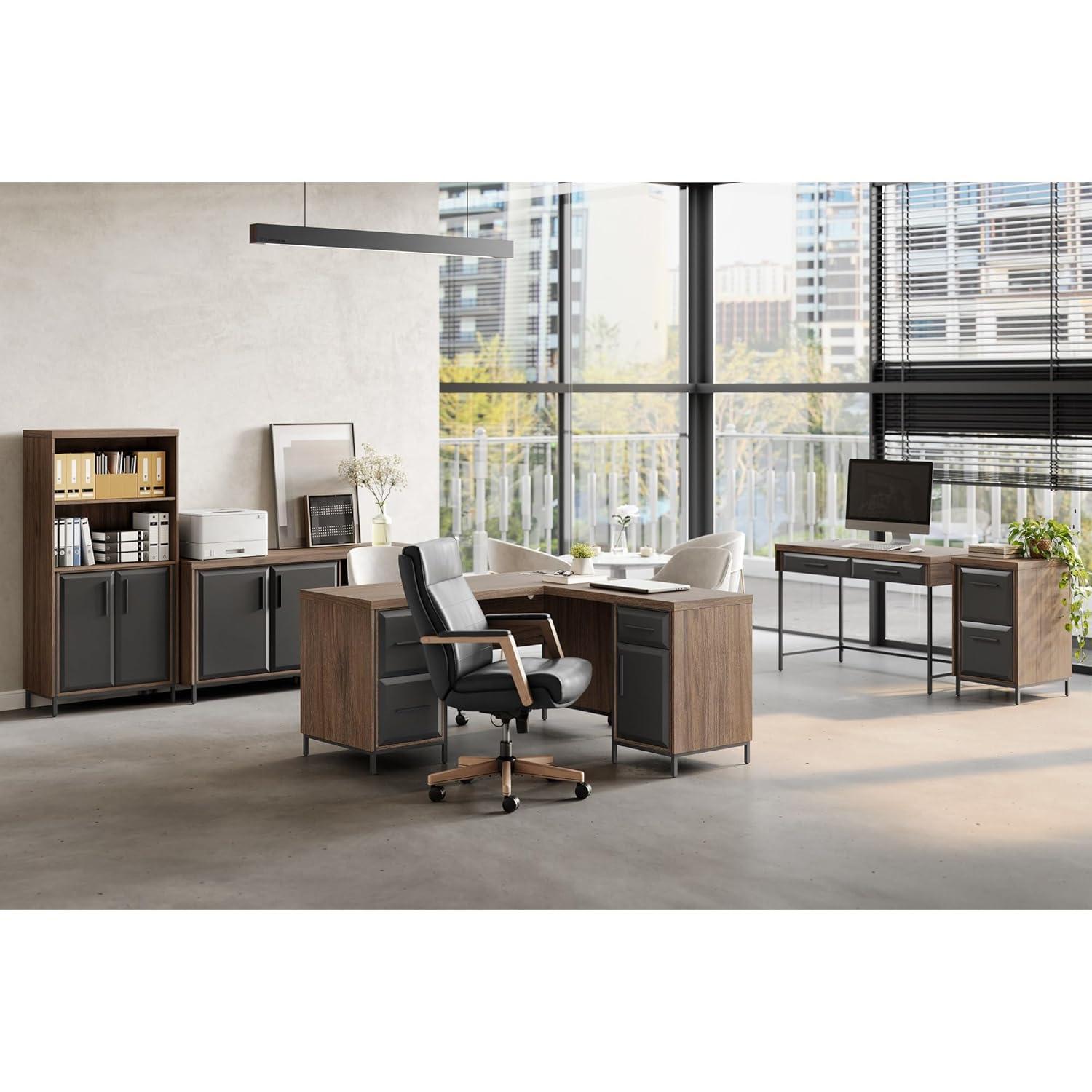 Thomasville® Alderbrook 21"D Vertical 2-Drawer File Cabinet, Walnut/Matte Black