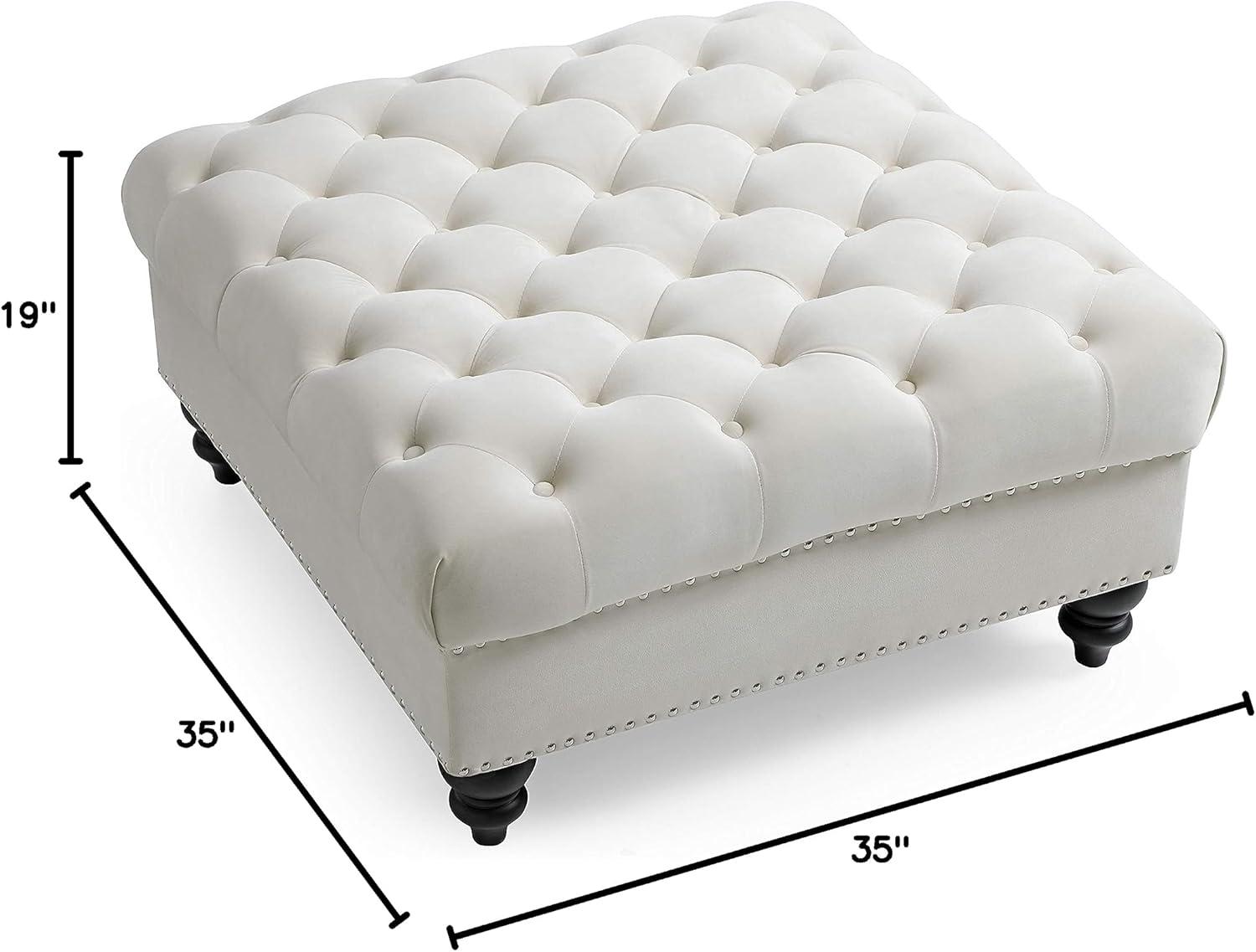 Nola Velvet Ottoman
