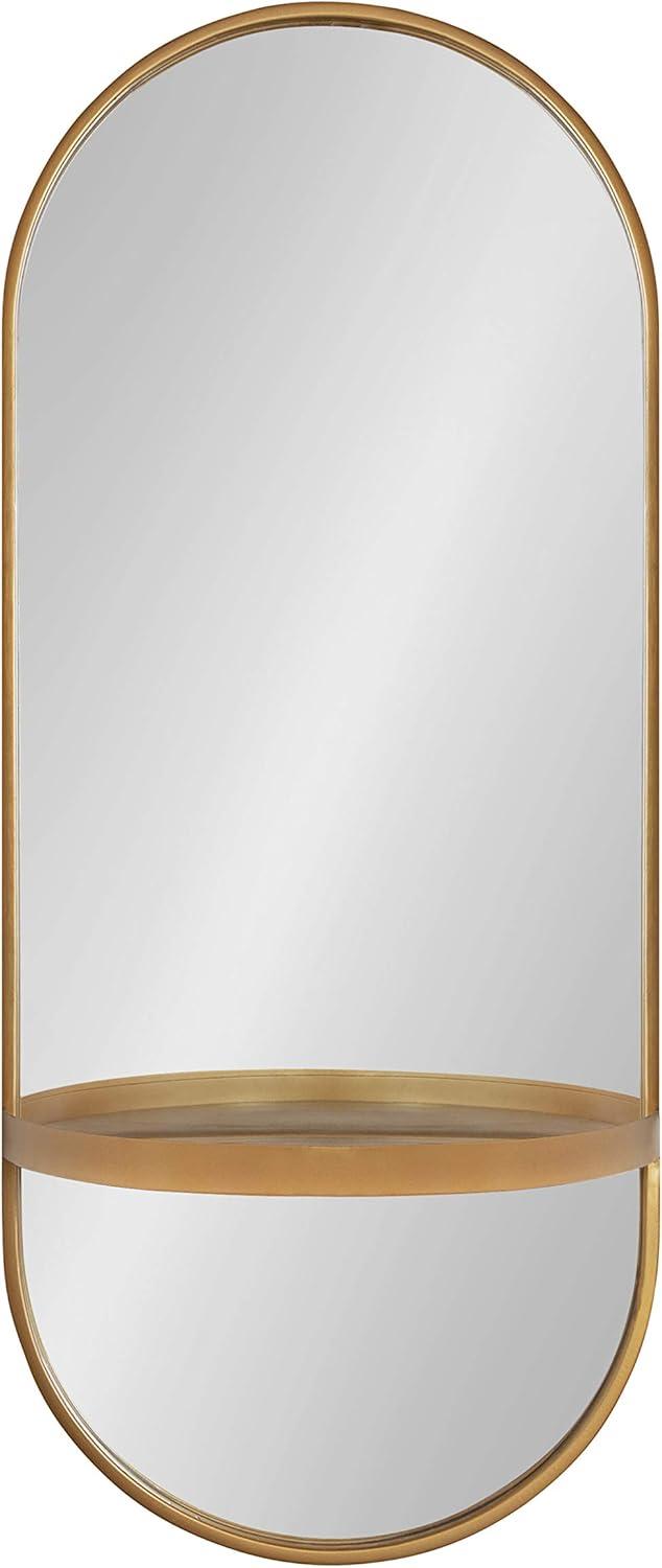 Lumi Metal Flat Mirror with Shelves