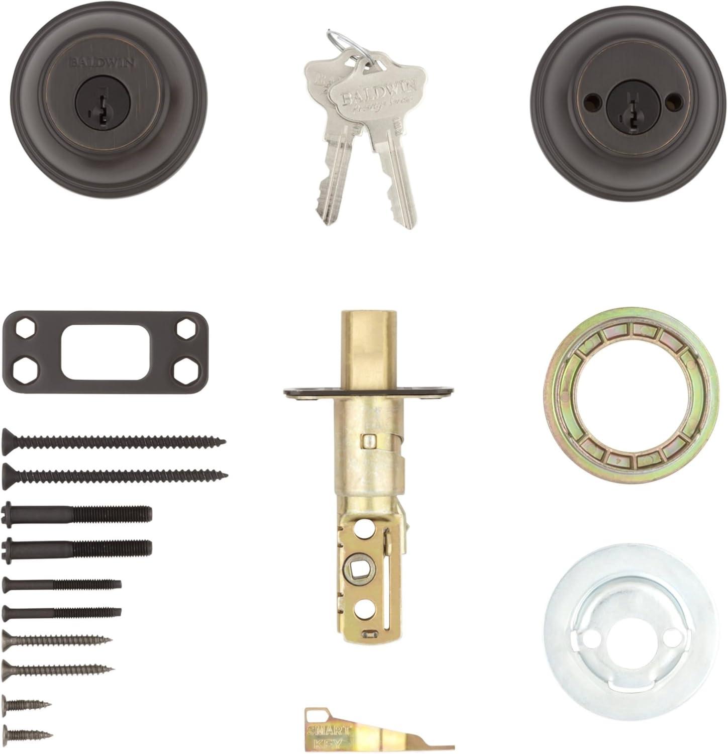 385 Round Double Cylinder Deadbolt Featuring SmartKey in Venetian Bronze