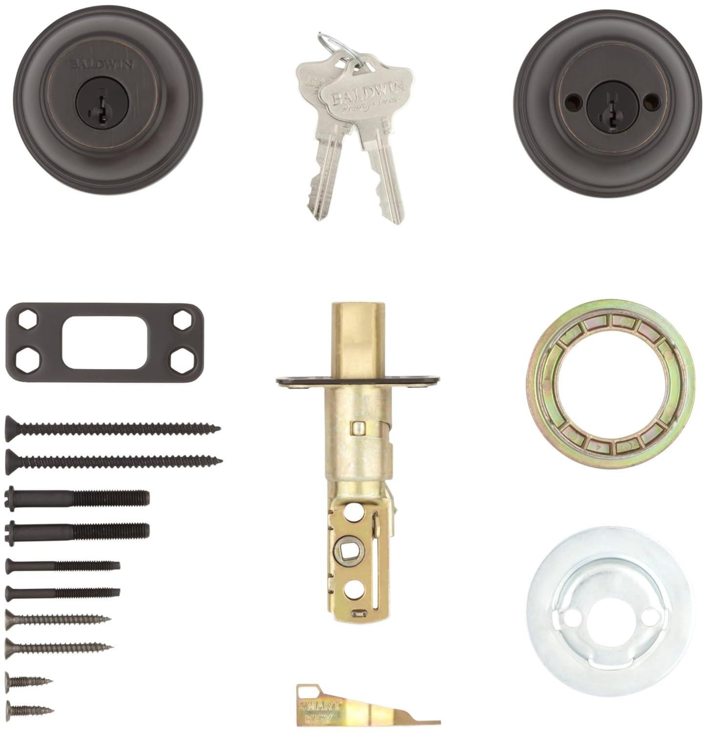 385 Round Double Cylinder Deadbolt Featuring SmartKey in Venetian Bronze