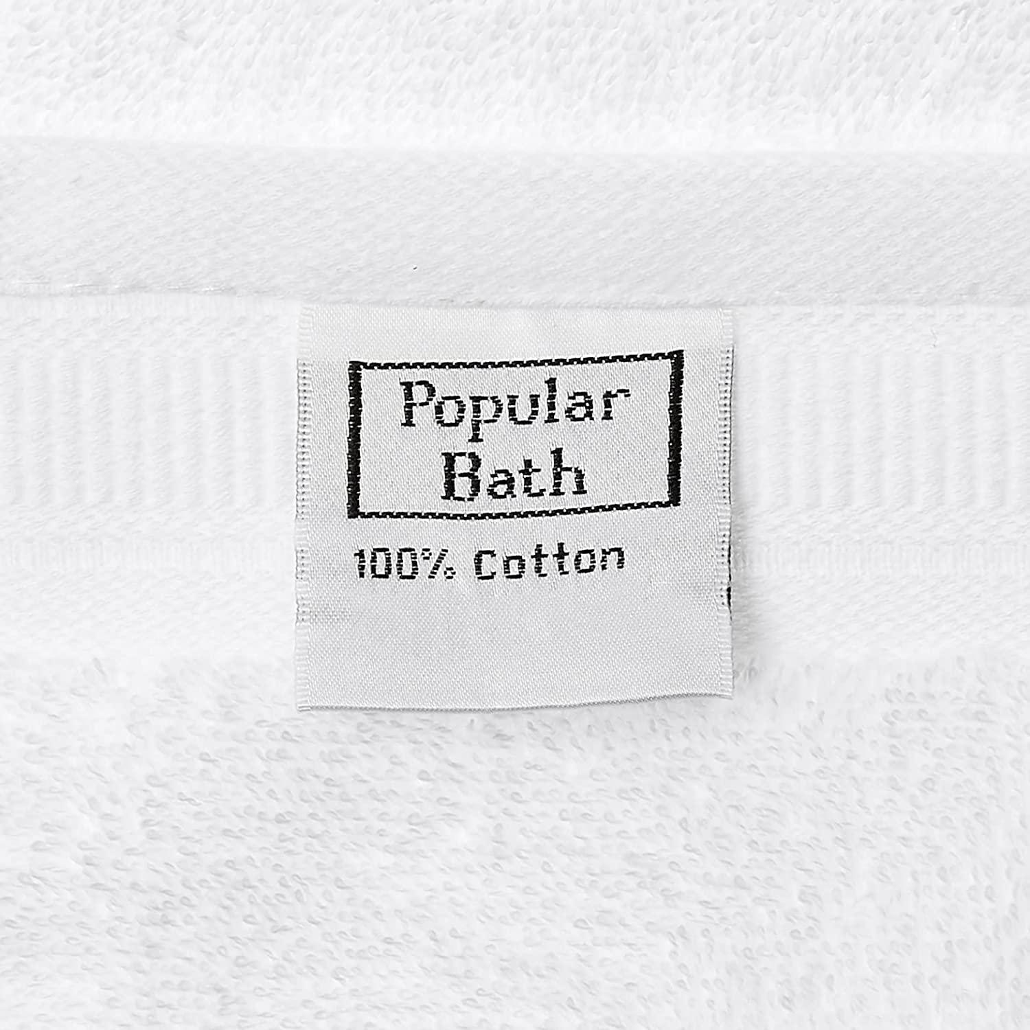 Popular Bath White Sinatra Bath Decor Accessories, Premium, Durable, Acrylic Resin, Eco-Friendly 3-Piece Bath Towel Set