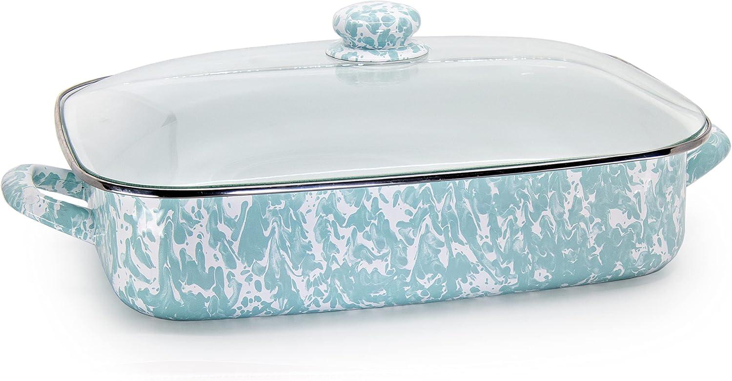 Golden Rabbit Grey Swirl Roasting Pan