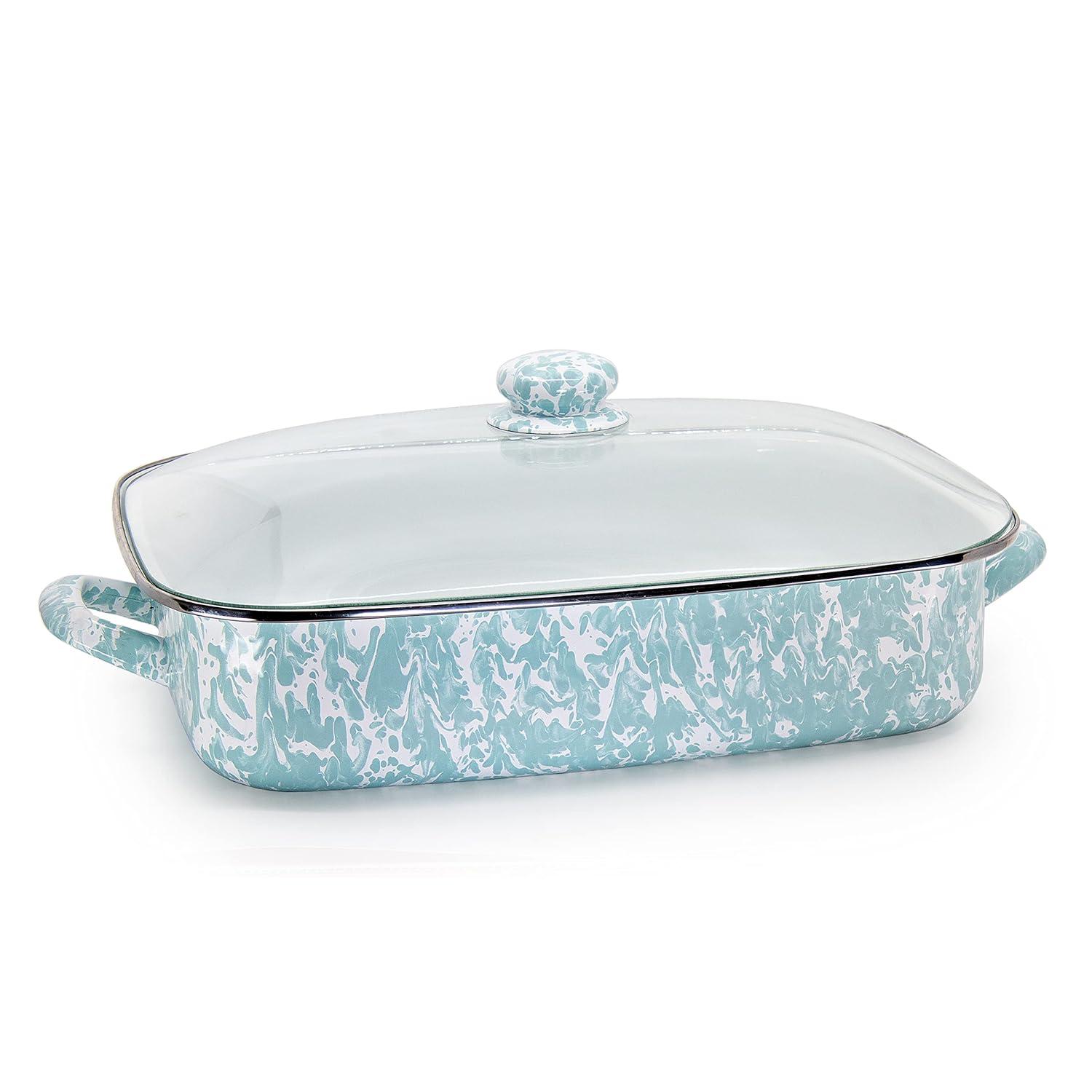 Golden Rabbit Grey Swirl Roasting Pan