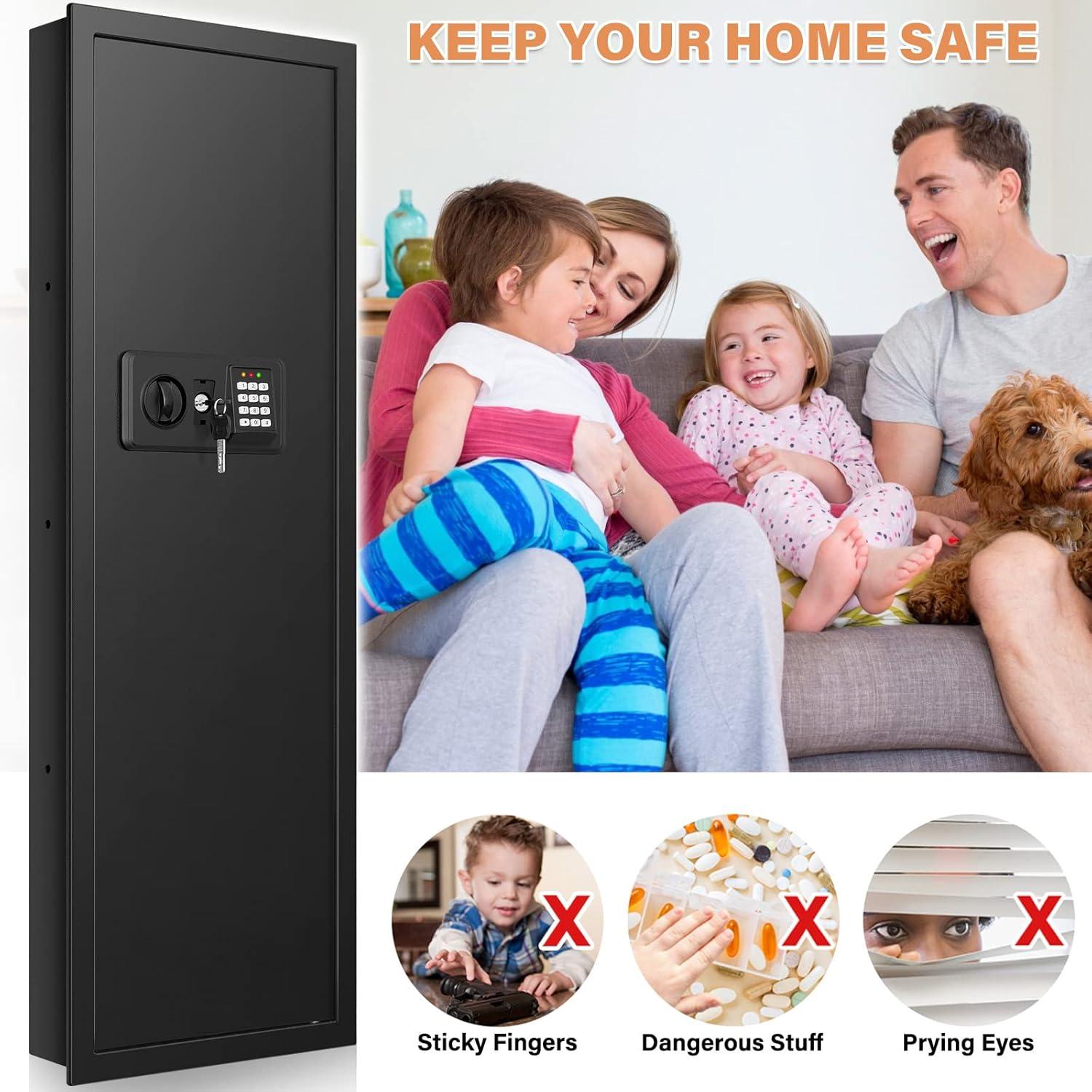 KJETHKEY 43.3" Tall Fireproof Wall Safes