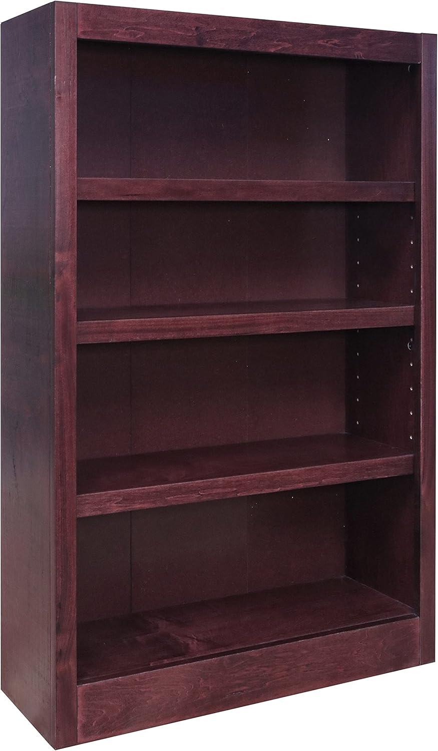 Concepts in Wood  Single Wide Bookcase, 4 Shelves Espresso Espresso Finish