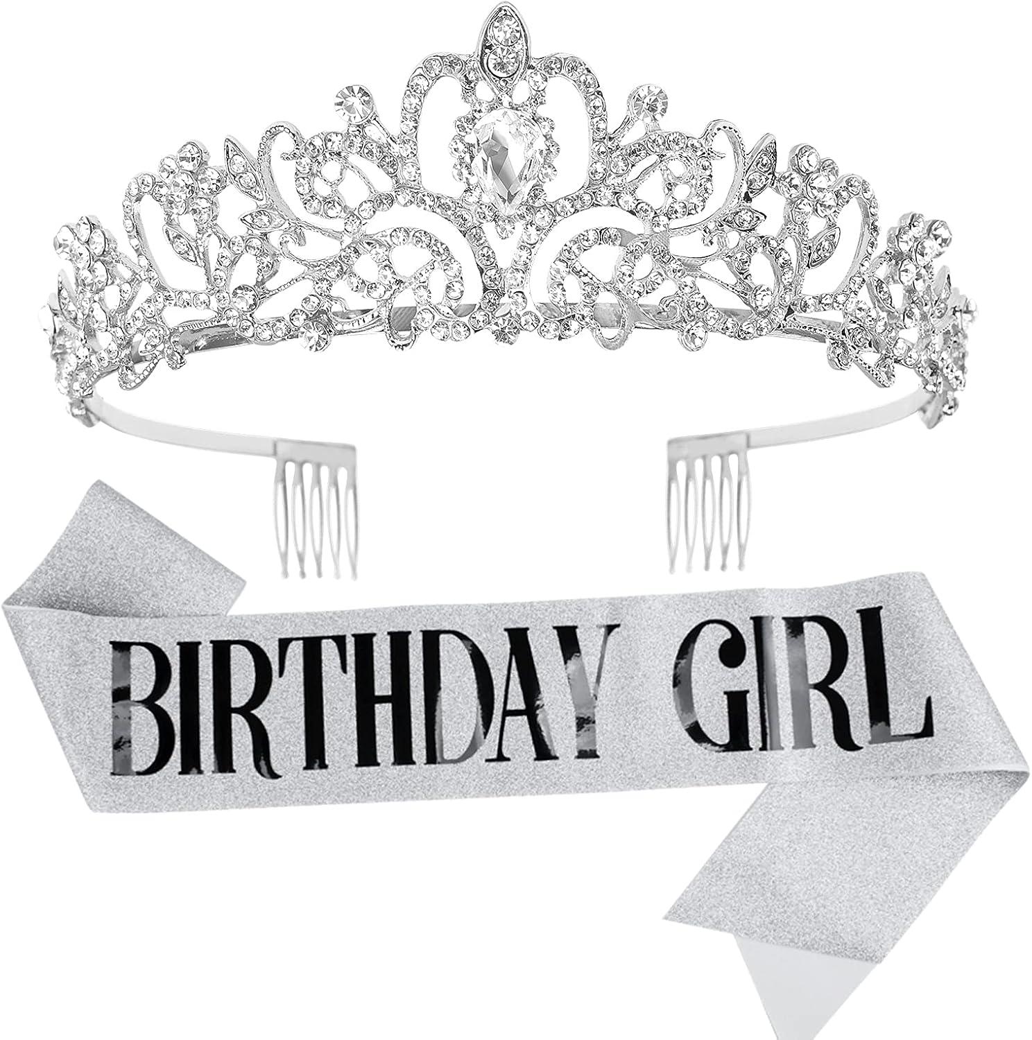 Hilingoto Clearance! Birthday Girl Crown with Birthday Sash Birthday Girl Headband Birthday Crowns for Women for Women Happy Birthday Decorations Birthday Party Supplies Girl Party Balloon