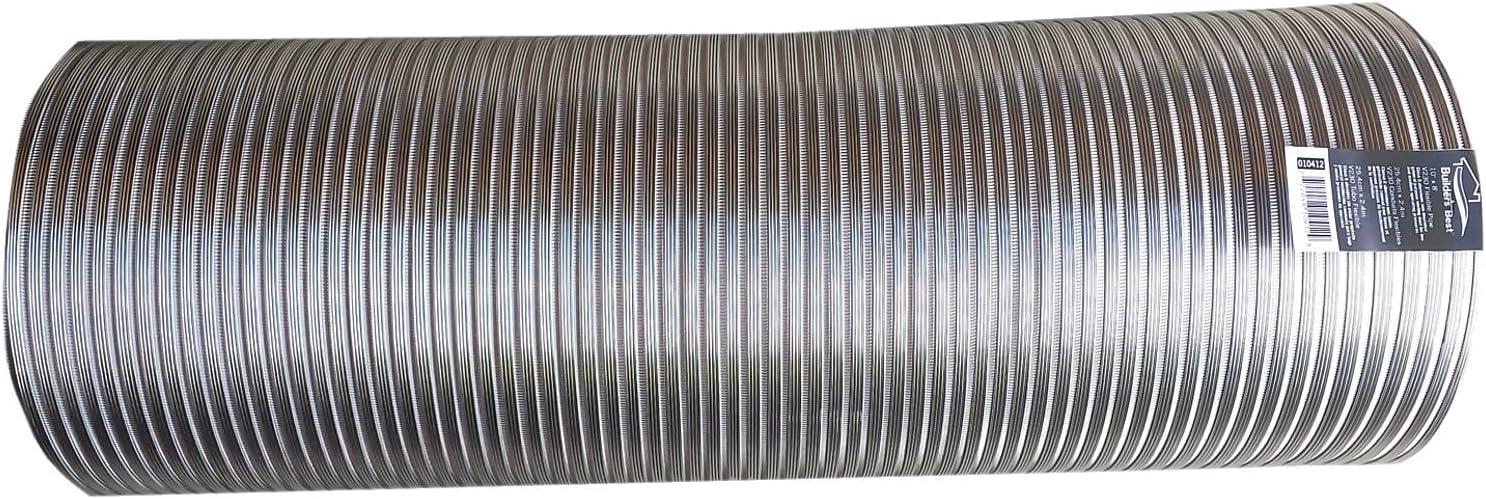 Builder's Best® Semi-Rigid Aluminum Duct, 8 Ft. (10 In. Diameter) in Silver