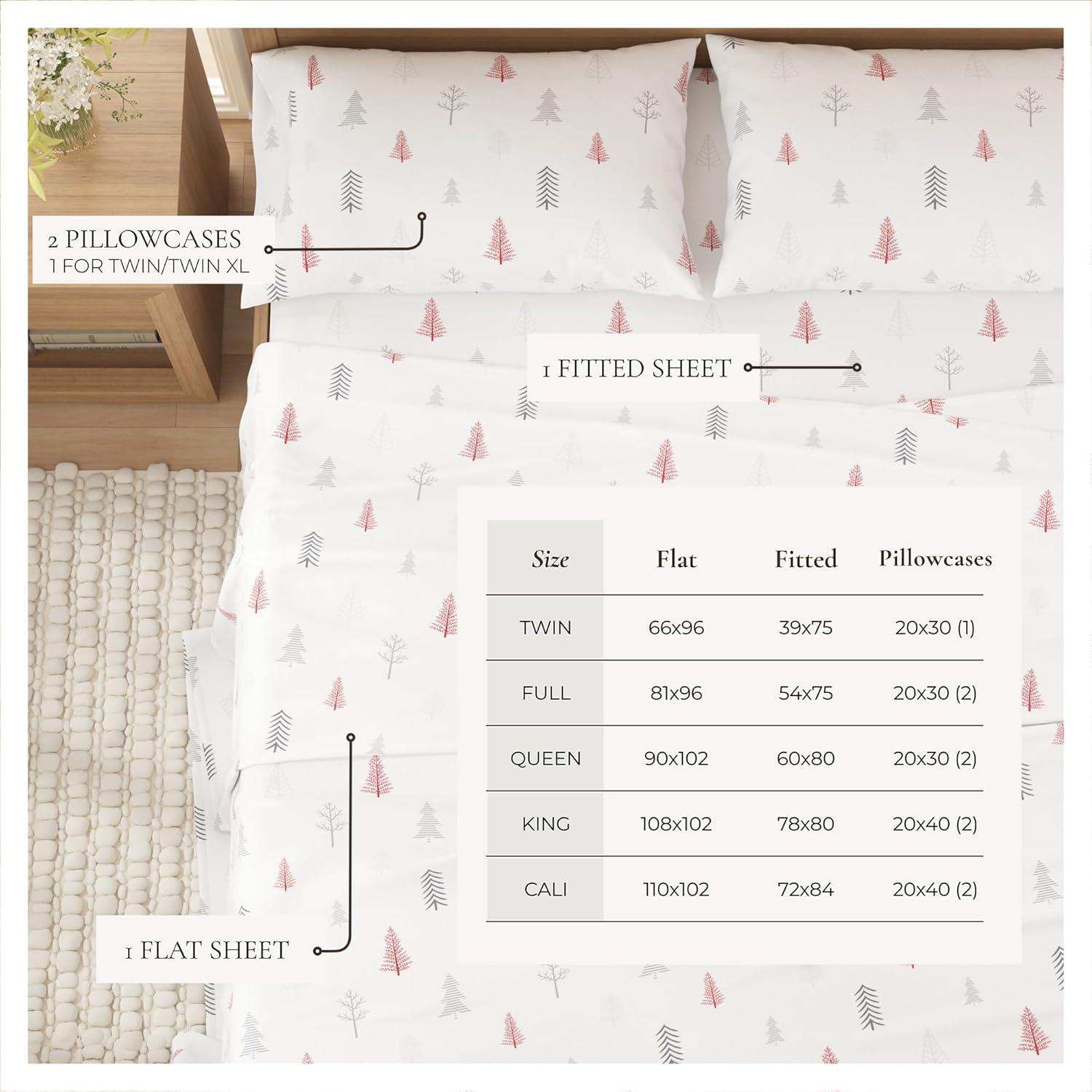 FreshFolds 100% Cotton Lodge Printed Flannel Sheet Set