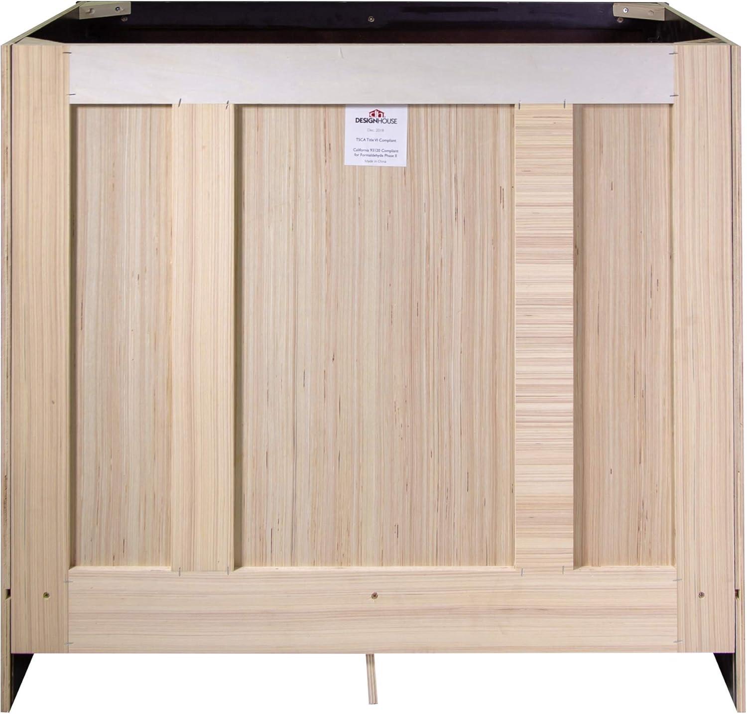 Design House Brookings 36 Inch Bathroom Vanity, Ready to Assemble, Solid Wood, Sherwin Williams – Design House, 587097