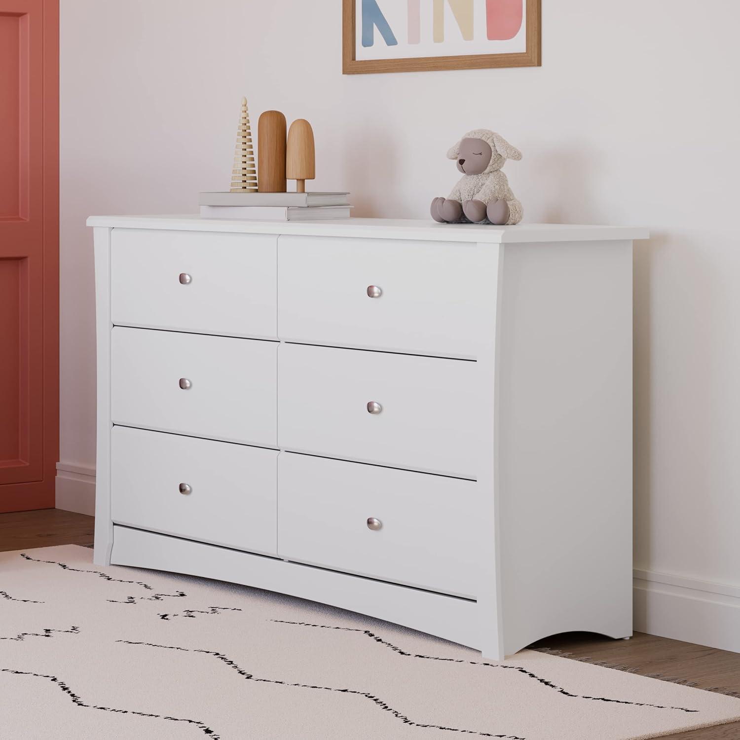 Crescent 6 Drawer Double Dresser