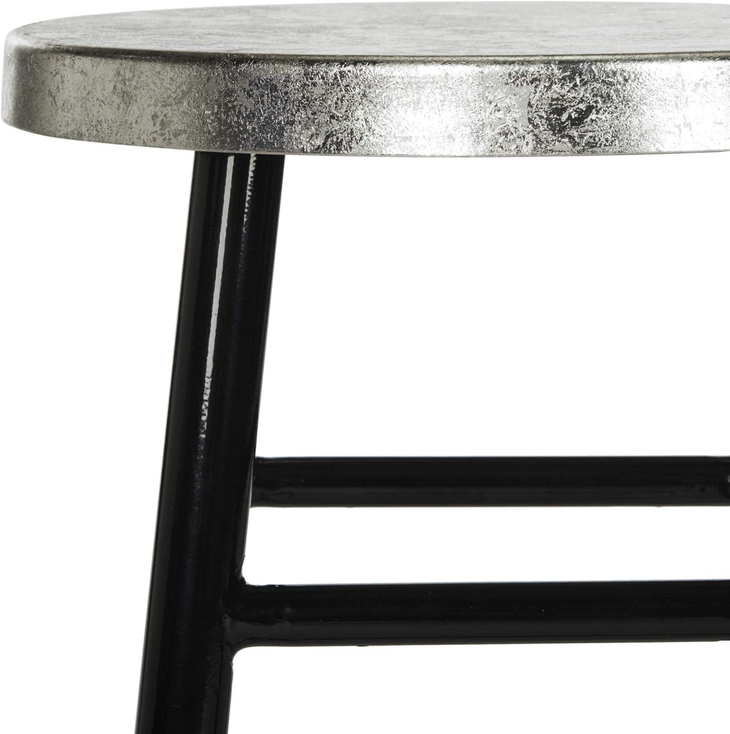 Kenzie Silver Dipped Counter Stool - FOX3211 - White/Silver - Safavieh Couture