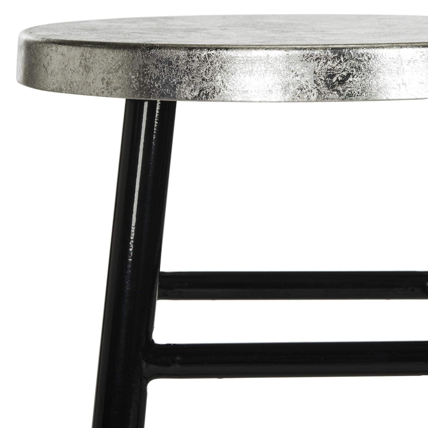 Kenzie Silver Dipped Counter Stool - FOX3211 - White/Silver - Safavieh Couture
