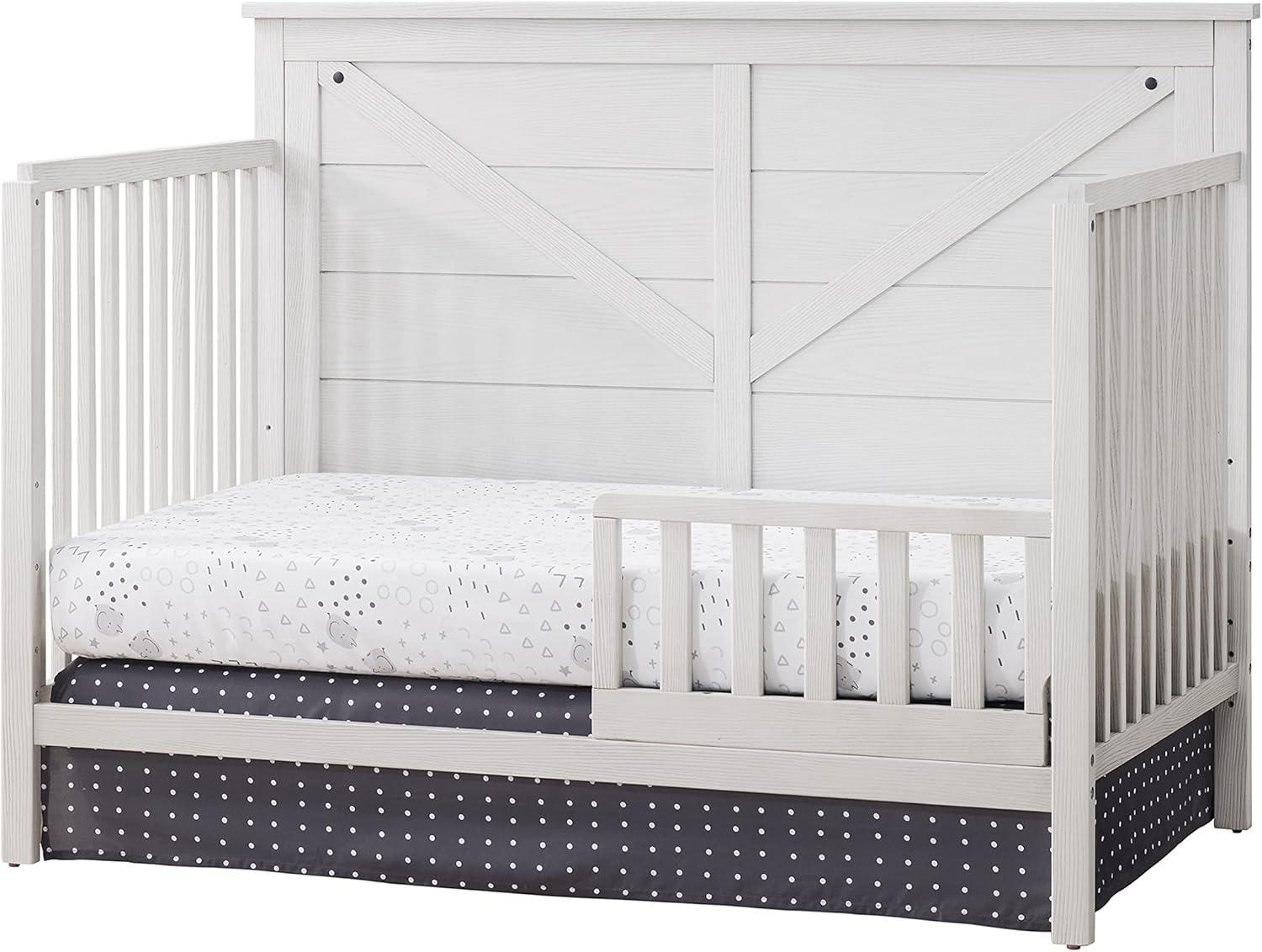 Barn White Solid Wood Toddler Bed Guard Rail