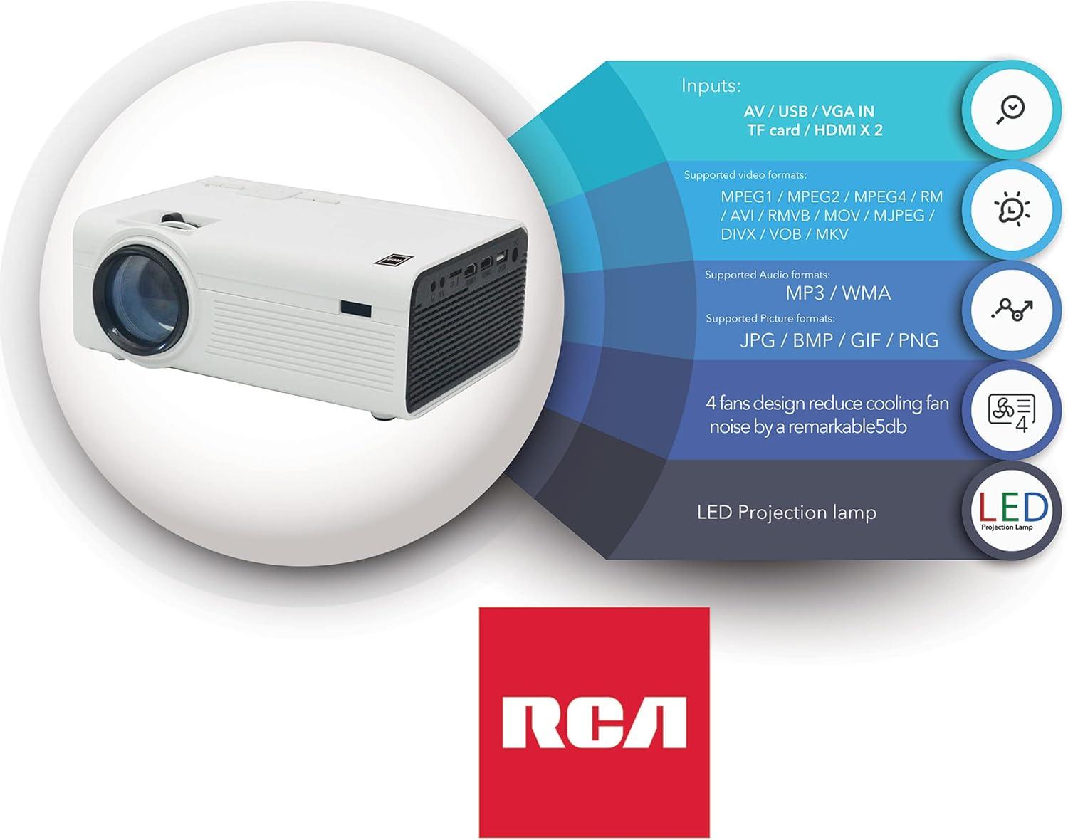 Restored RCA Home Theater Projector up to 130" RPJ136 (Refurbished)