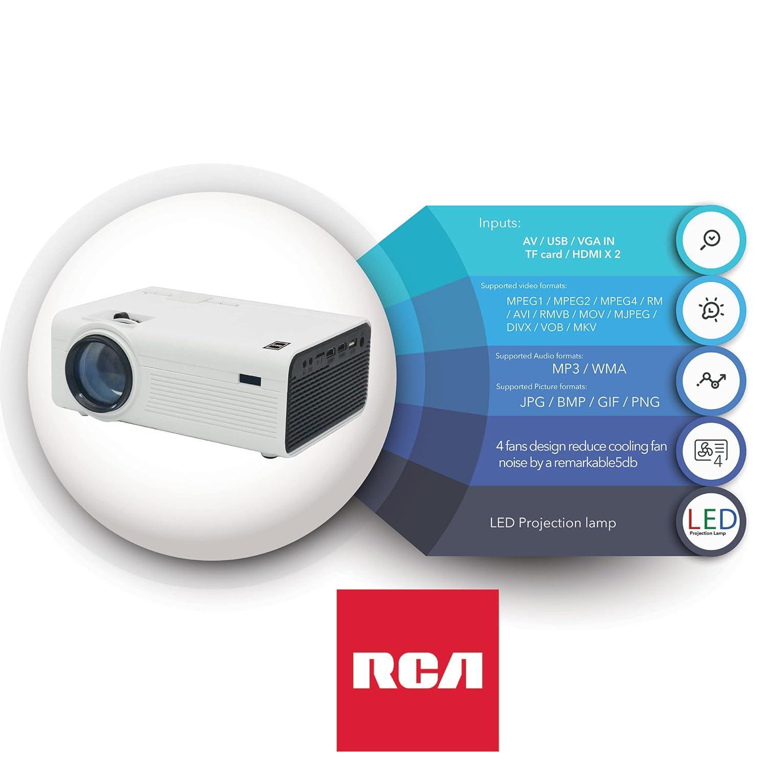 Restored RCA Home Theater Projector up to 130" RPJ136 (Refurbished)
