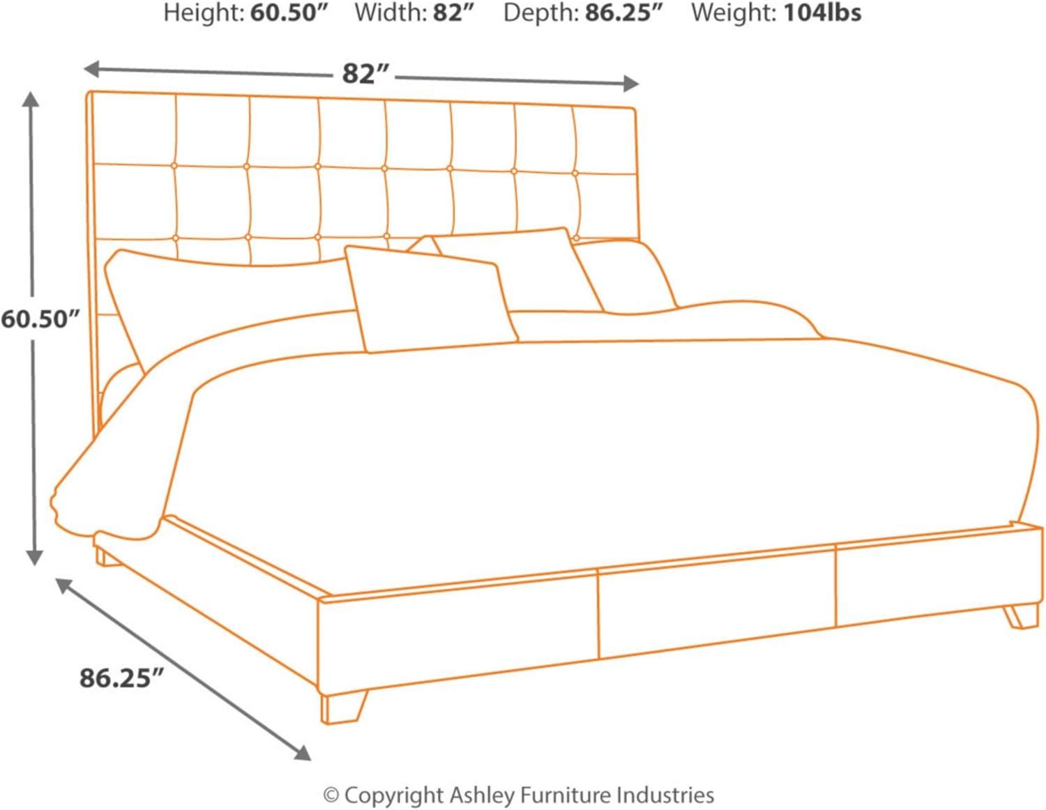 Dolante Tufted Upholstered Low Profile Standard Bed