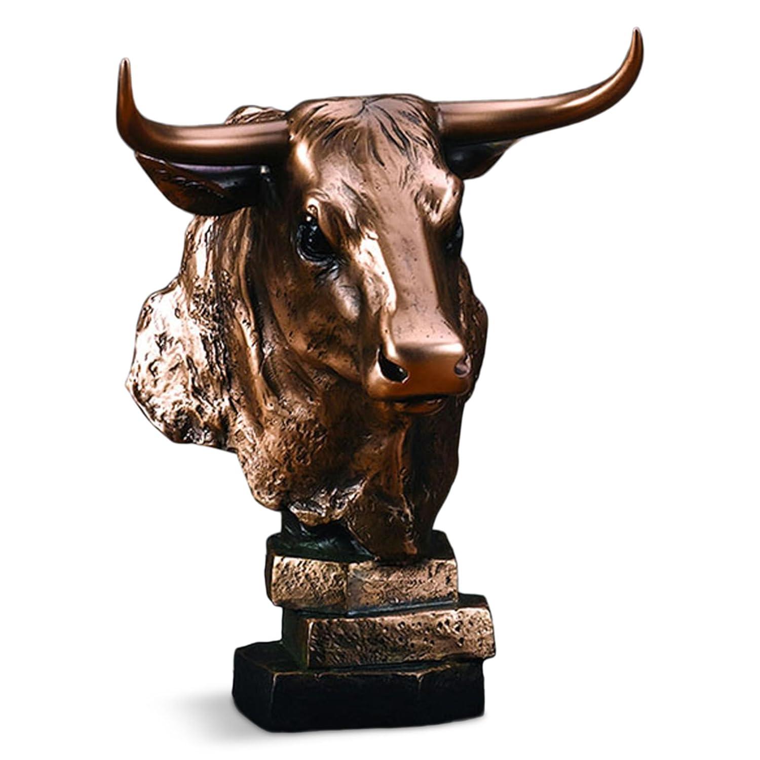 Stock Market Bull Bust - Wall Street Bronze Finish Statue Figurine