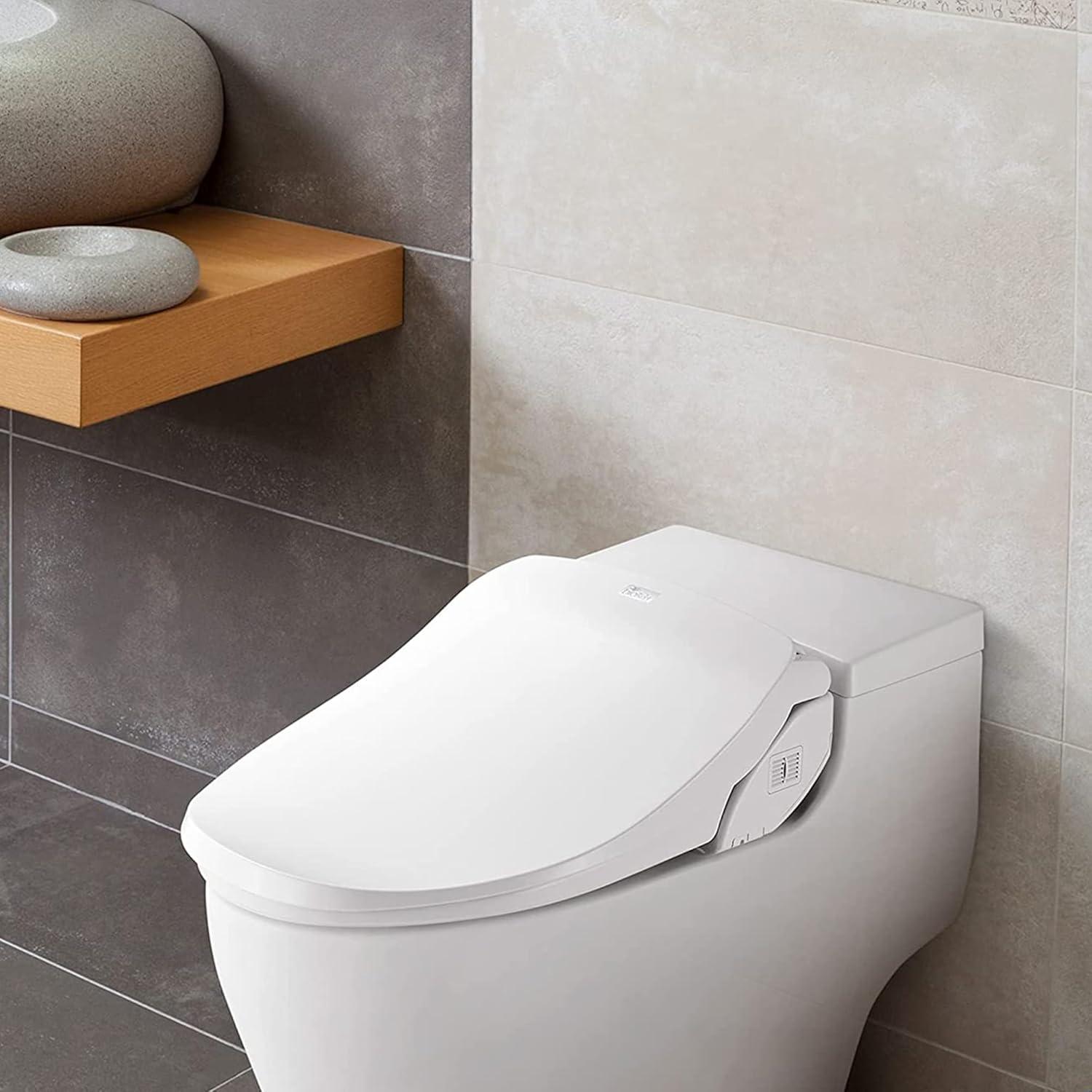 Bio Bidet by BEMIS Slim Three Bidet Toilet Seat, Adjustable Water Temperature with Warm Air Dryer 7ZSLIM3E 000